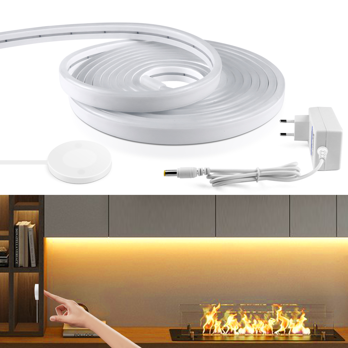 Kitchen Appliances Online - 네온 조명 LED 스트립, 핸드 스캔