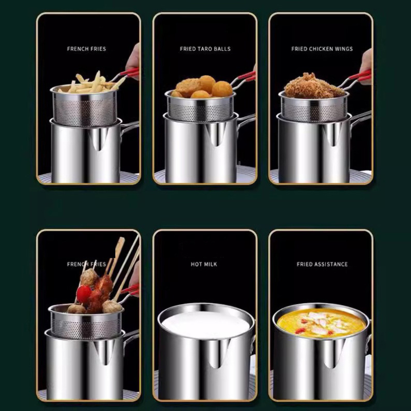 304 스테인리스 스틸 딥 프라이어 튀김 바구니 포함  - Kitchen Appliances Cooking 리뷰 및 가격