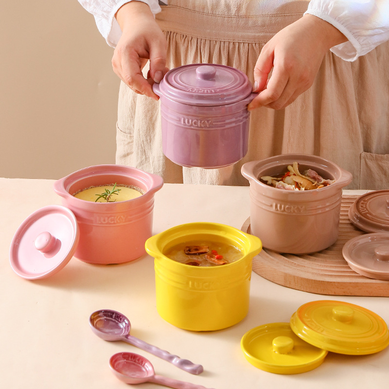 이중 뚜껑 세라믹 그릇, 새의 둥지 찐 계란 그릇 디저 - Kitchen Appliances Cooking 리뷰 및 가격