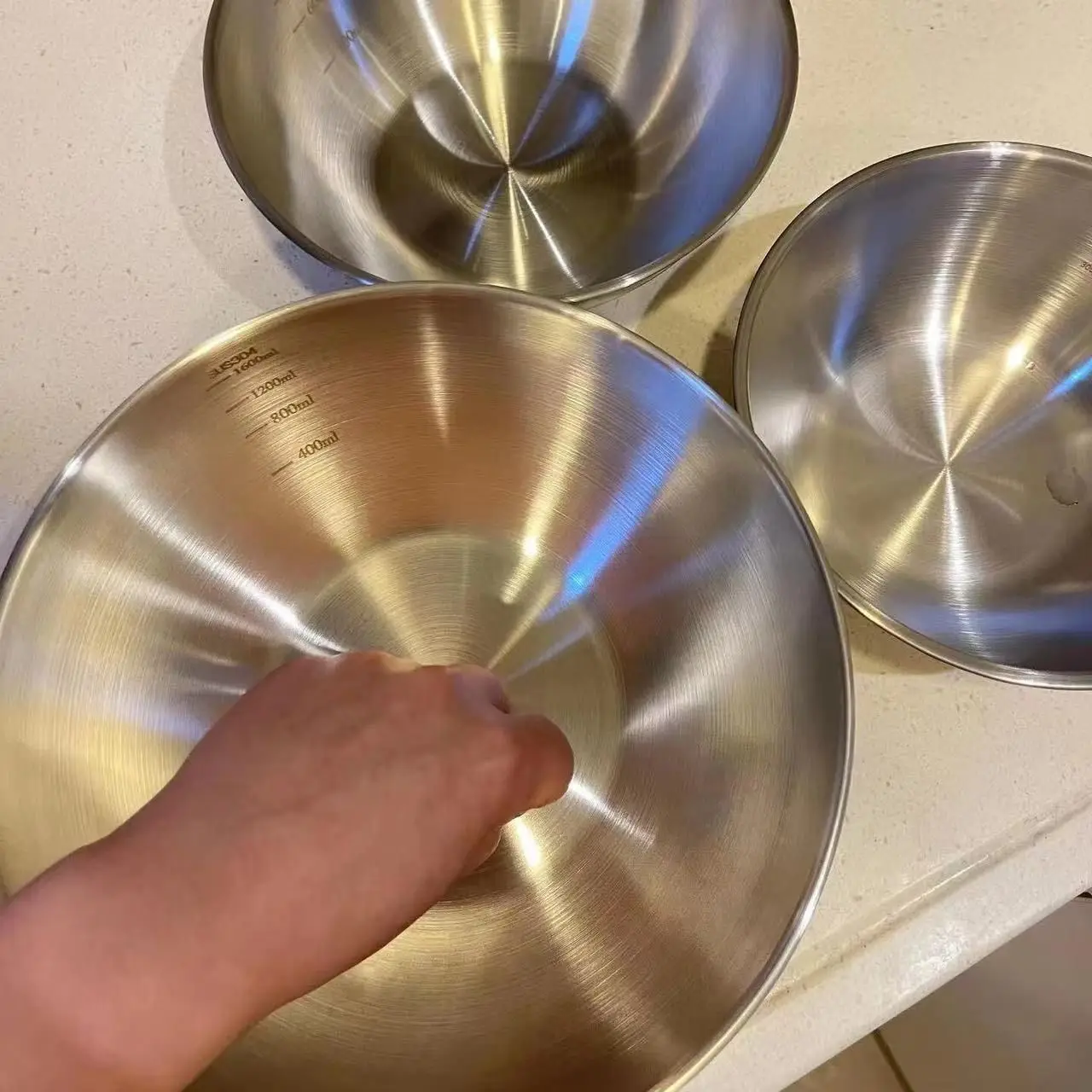 1-3 스테인리스 스틸 볼 세트(저울 포함) - 요리, - Stand Mixer Bowl 리뷰 및 가격